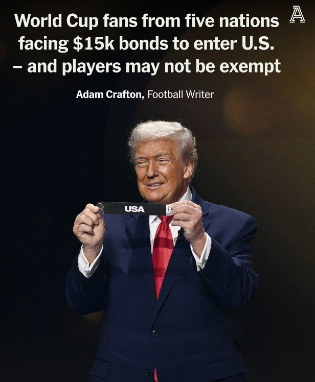 美加墨世界杯前夕球员签证保证金争议 国际足联